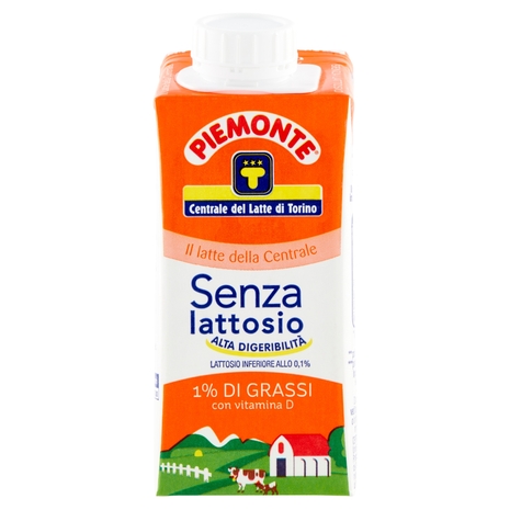 Latte Piemonte Senza Latt.1% di Grassi e Vit.D, 200 ml